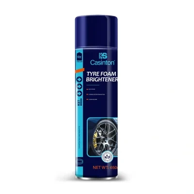 Tire Foam Cleaner & Brightener – Quick Spray Tyre Shine & Cleaning Foam