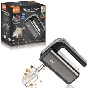 RAF Hand Mixer 800W – 5 Speed Electric Kitchen Mixer for Baking & Whisking