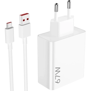 67W Fast Wall Charger with USB-C Cable – USB Fast Charging Adapter for Phones & Tablets