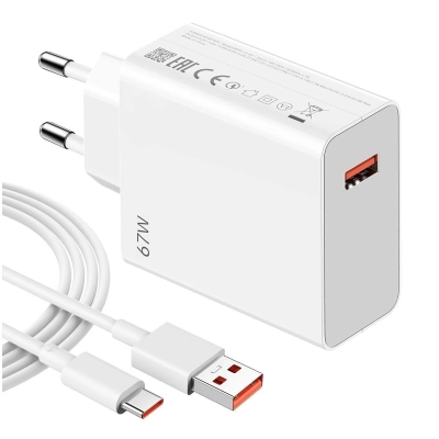 67W Fast Wall Charger with USB-C Cable – USB Fast Charging Adapter for Phones & Tablets - Image 3