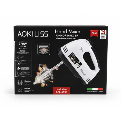 ACKILISS 270W Hand Mixer – 7-Speed Electric Hand Mixer for Baking & Cooking - Image 2