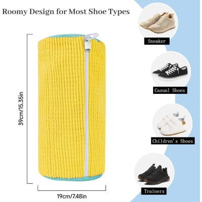 Reusable Shoe Washing Machine Bag – Heavy-Duty Laundry Bag with 360° Protection & Zipper - Image 2
