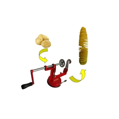 Spiral Potato Slicer – Manual Twist Potato Cutter (Red)