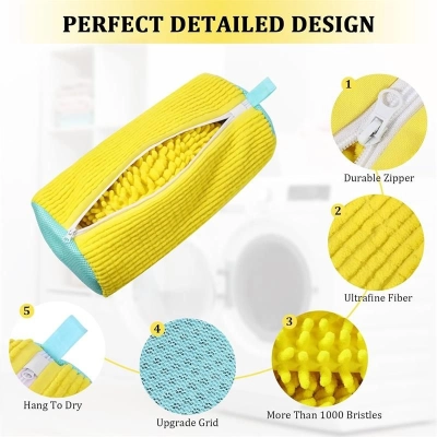 Reusable Shoe Washing Machine Bag – Heavy-Duty Laundry Bag with 360° Protection & Zipper - Image 5