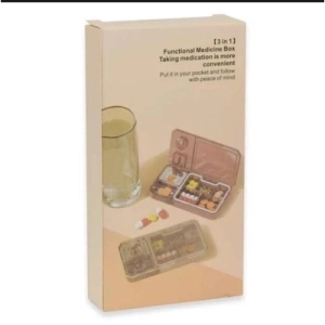 3-in-1 Portable Pill Organizer / Medicine Box – Compact Travel Medication Storage Case